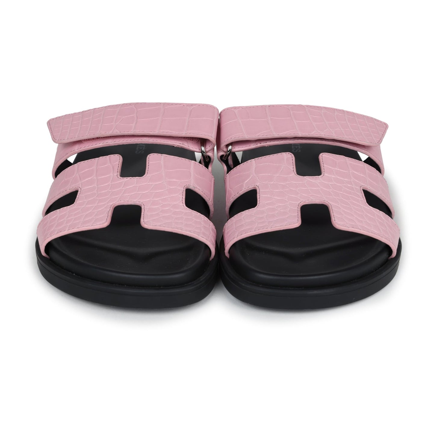 Hermes Chypre Techno Sandals Bubblegum Matte Crocodile Palladium Hardware 36 EU - Bob Flawless Skincare 