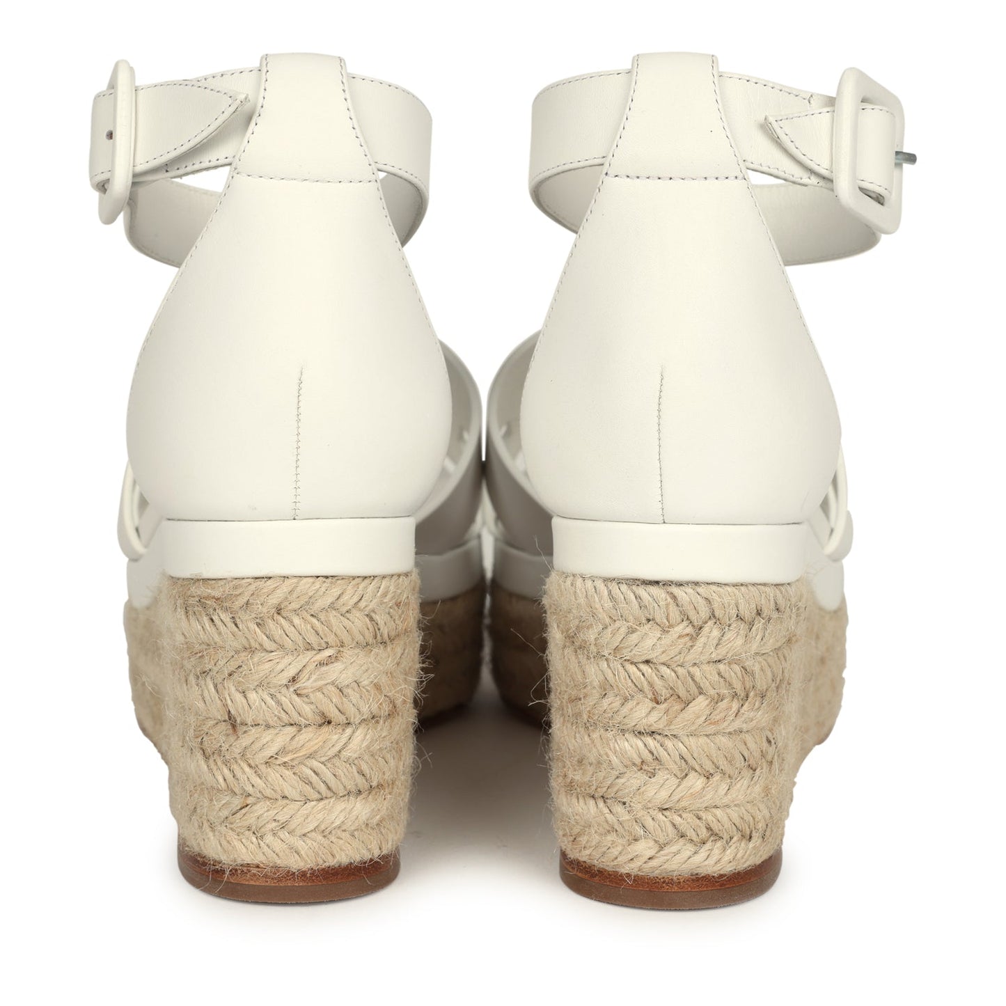 Hermes Doll 60 Espadrille Sandal White Calfskin