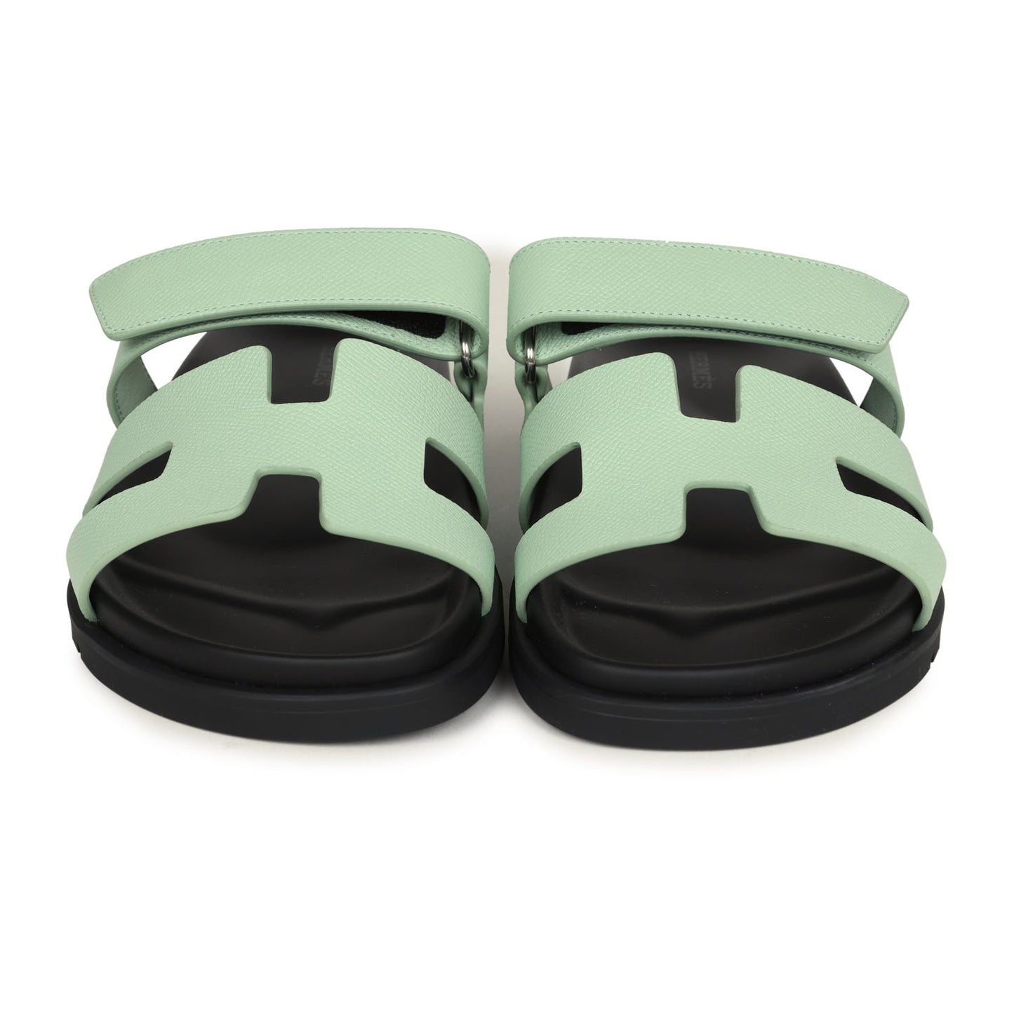 Hermes Chypre Techno Sandals Vert Fizz Epsom 39 EU