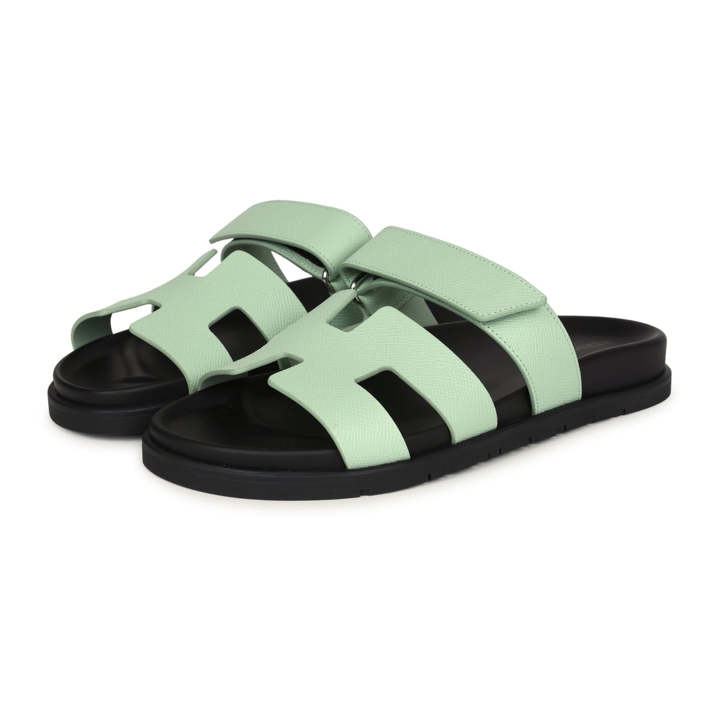 Hermes Chypre Techno Sandals Vert Fizz Epsom 39 EU