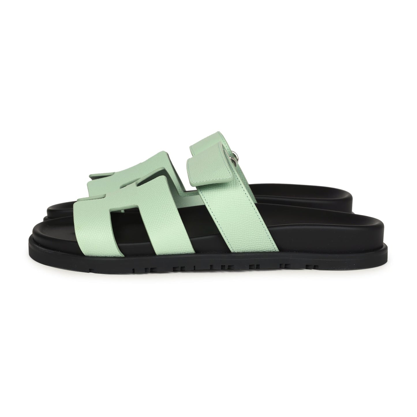 Hermes Chypre Techno Sandals Vert Fizz Epsom 39 EU