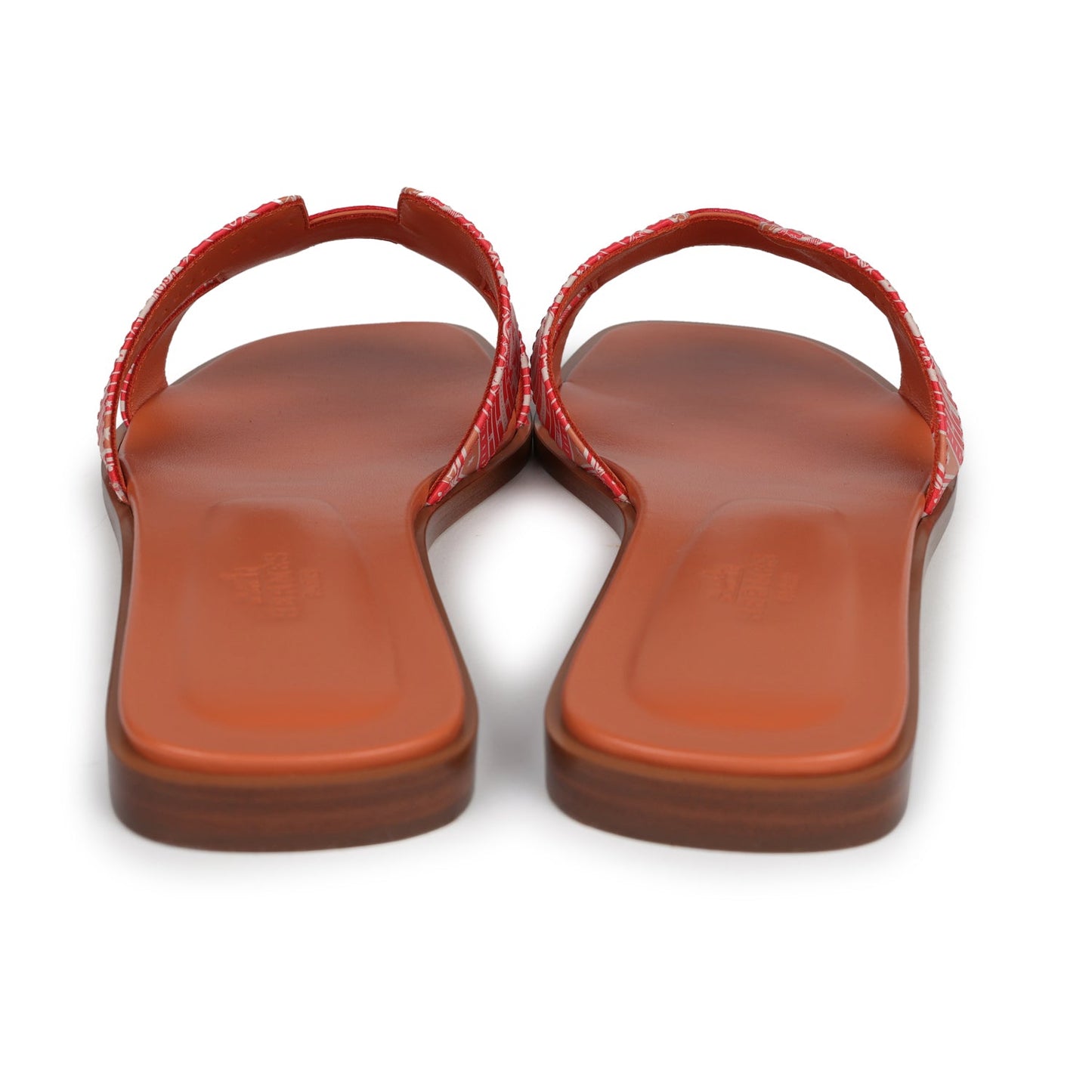 Hermes Oran Sandals Multicolored Terracotta Calfskin 37.5 EU