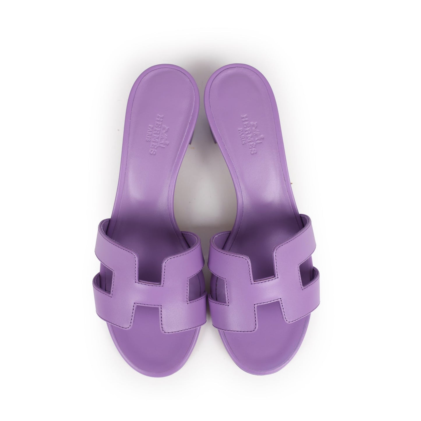 Hermes Oasis Sandals Violet Calfskin 36.5 EU