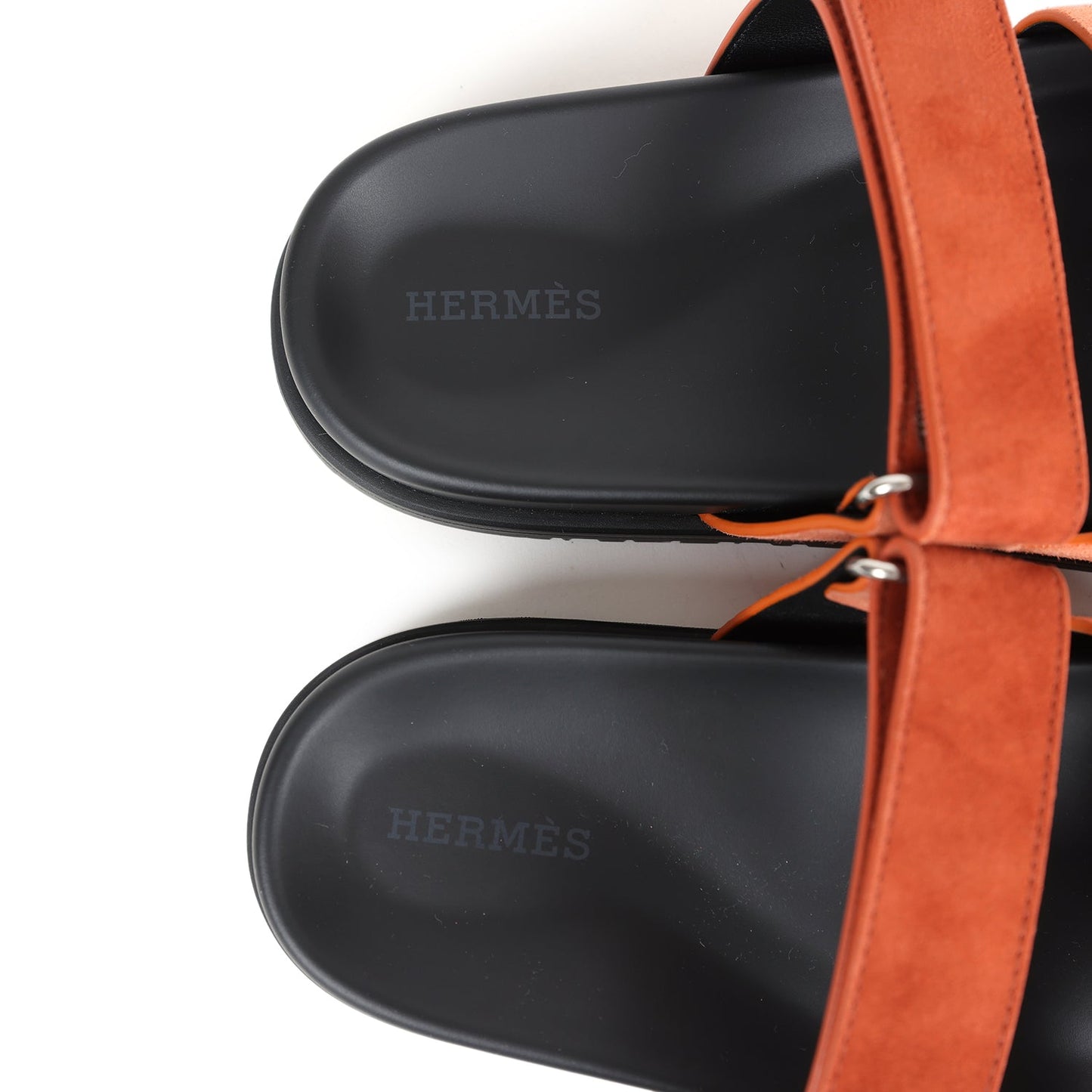 Hermes Chypre Techno Sandals Rose Bois De Santal/Rouge De Turin Suede Palladium Hardware 38 EU - Bob Flawless Skincare 