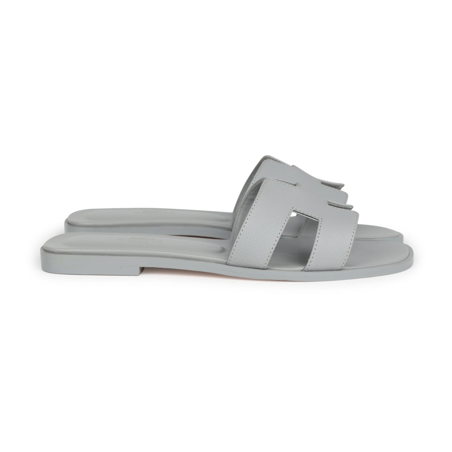 Hermes Oran Sandal Bleu Glacier Epsom 37 EU - Bob Flawless Skincare 