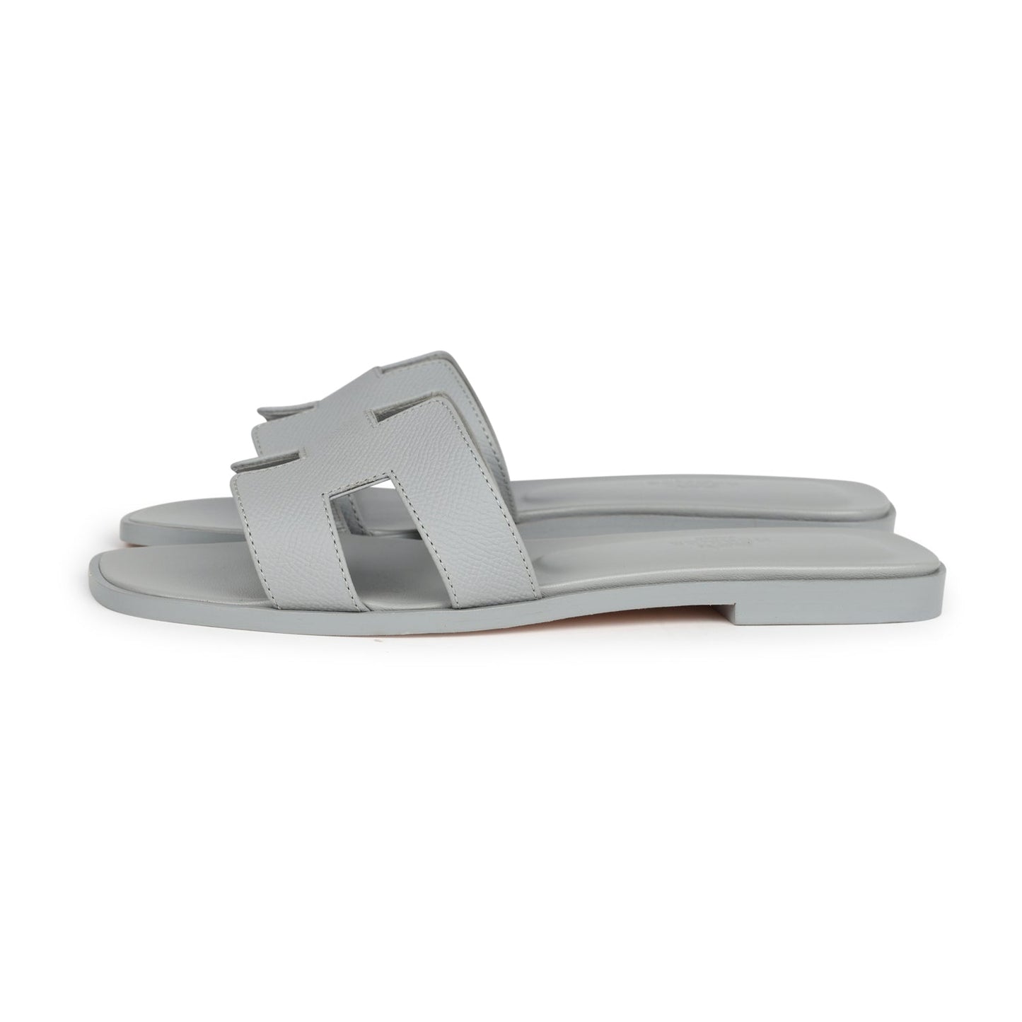 Hermes Oran Sandal Bleu Glacier Epsom 37 EU - Bob Flawless Skincare 