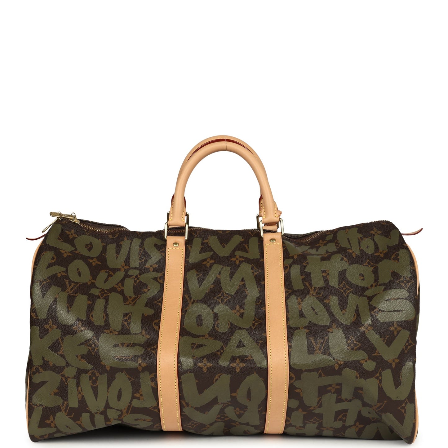 Vintage Louis Vuitton x Stephen Sprouse Keepall 50 Khaki Graffiti Gold Hardware