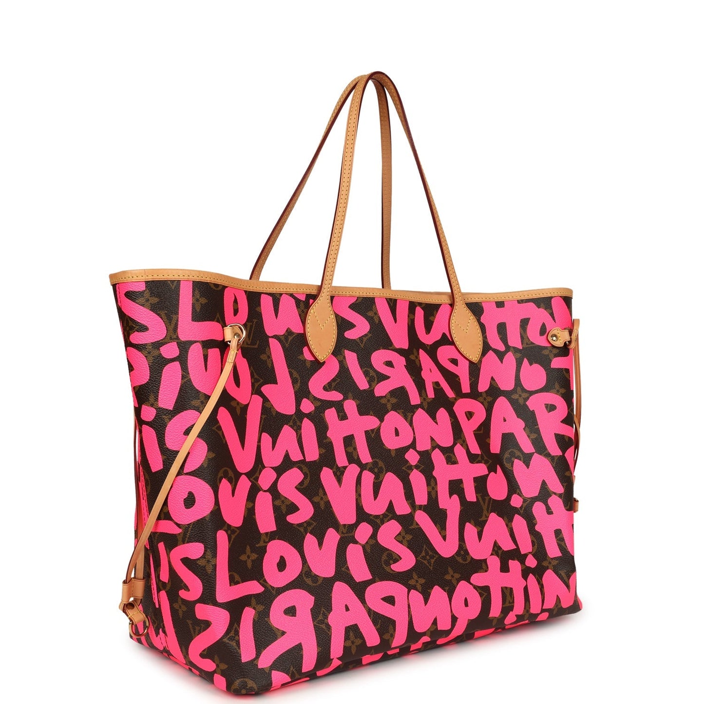 Pre-owned Louis Vuitton X Stephen Sprouse Neverfull GM Fuchsia Pink Monogram Graffiti