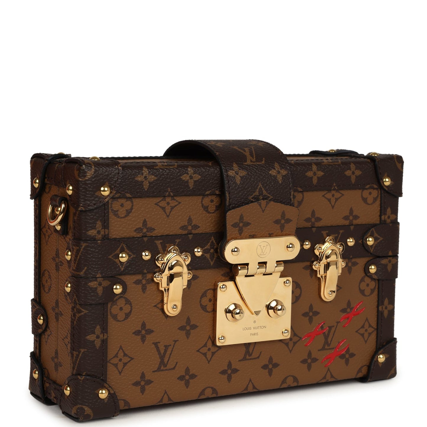 Louis Vuitton Petite Malle Reverse Monogram Canvas Gold Hardware