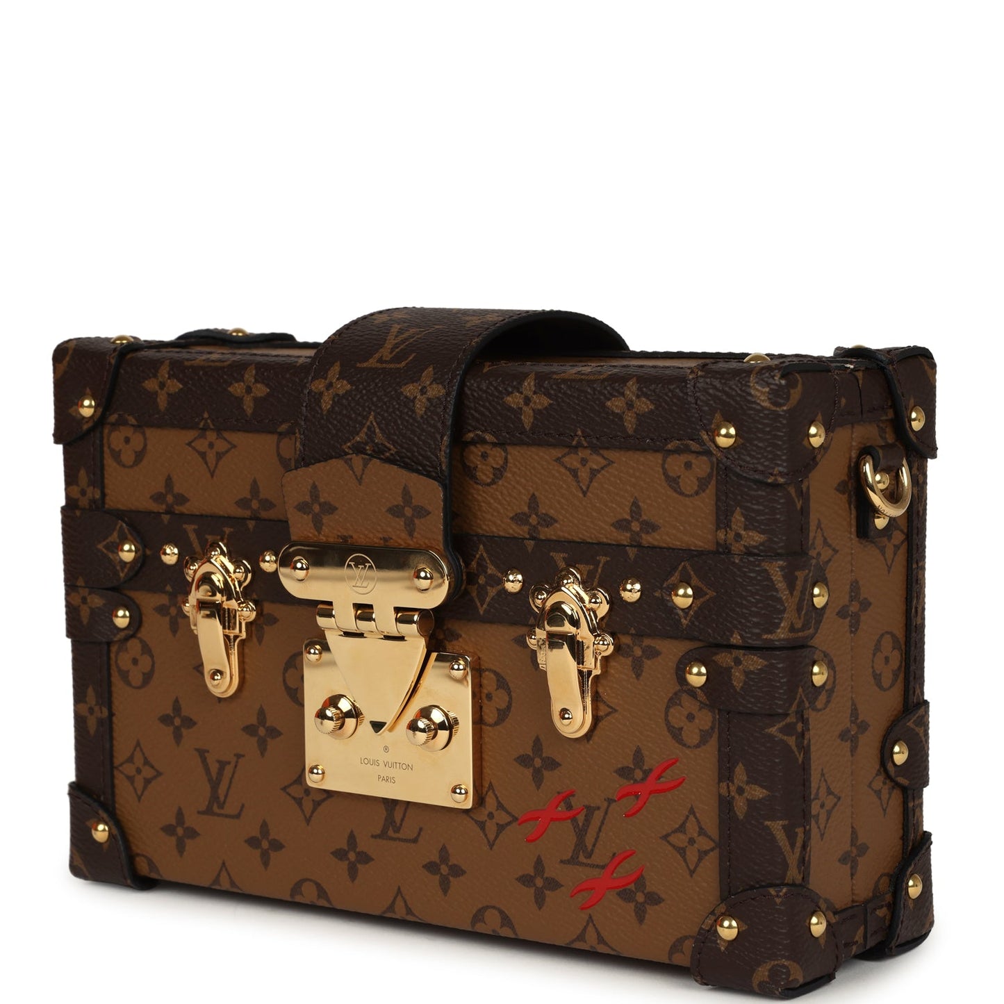 Louis Vuitton Petite Malle Reverse Monogram Canvas Gold Hardware