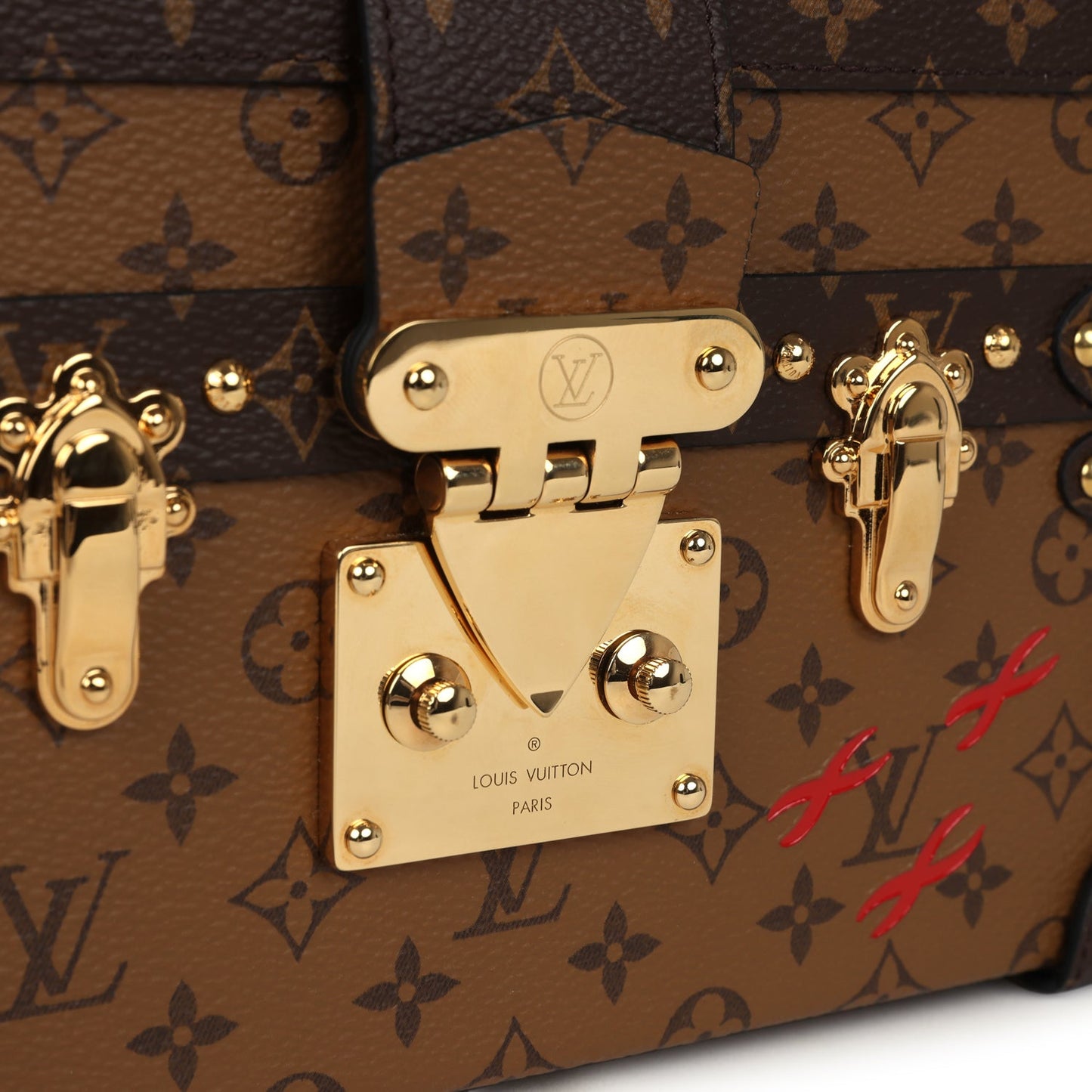 Louis Vuitton Petite Malle Reverse Monogram Canvas Gold Hardware