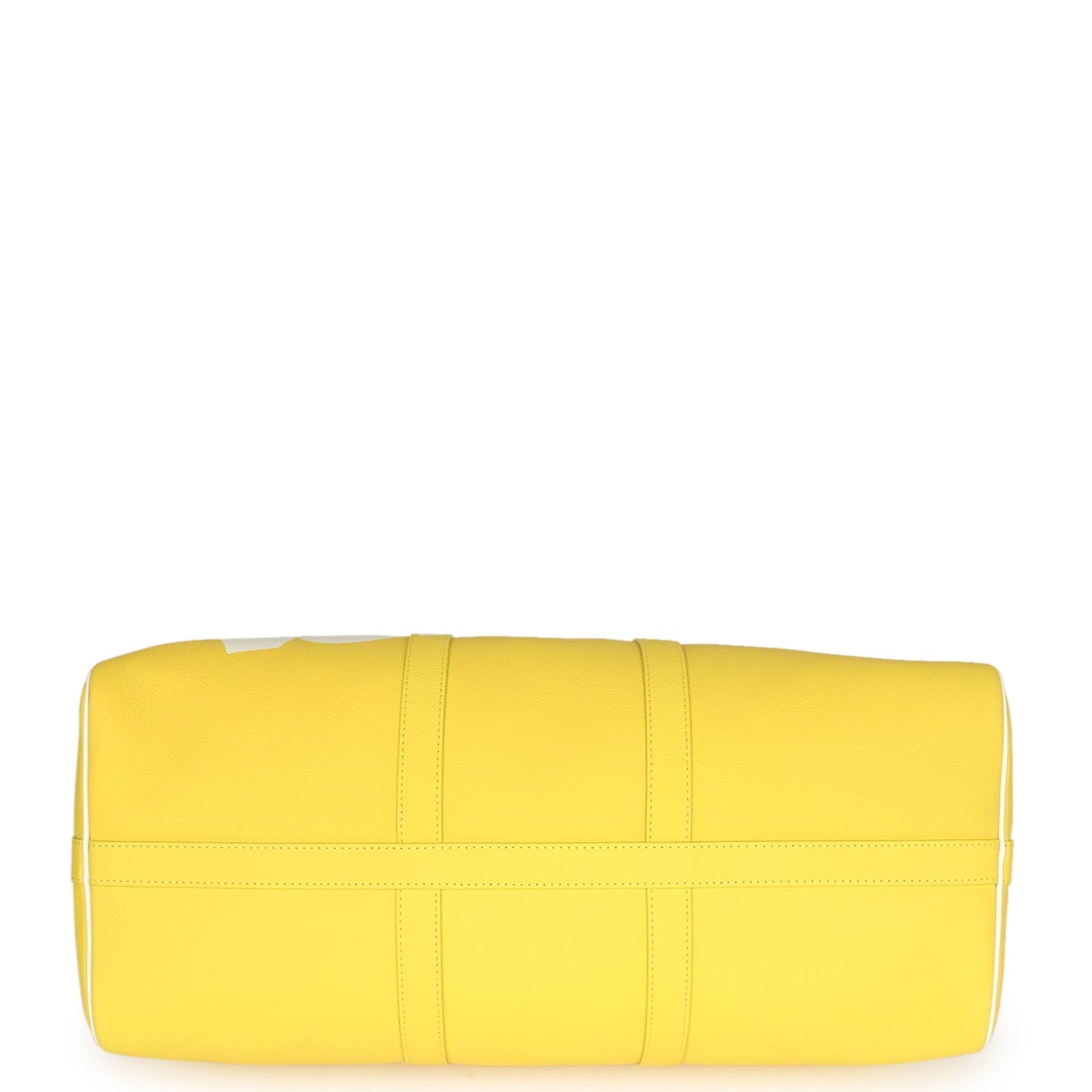 Louis Vuitton X Virgil Abloh Everyday Keepall Bandouliere 50 Yellow Leather Silver Hardware