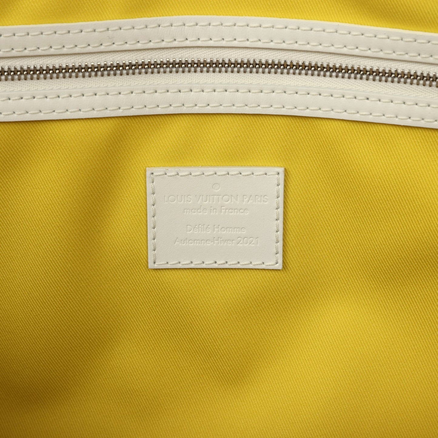 Louis Vuitton X Virgil Abloh Everyday Keepall Bandouliere 50 Yellow Leather Silver Hardware