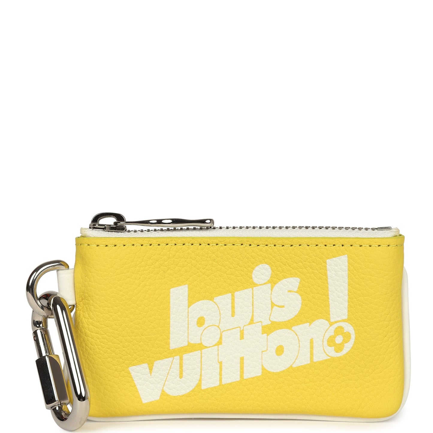 Louis Vuitton X Virgil Abloh Everyday Key Pouch Yellow Leather Silver Hardware