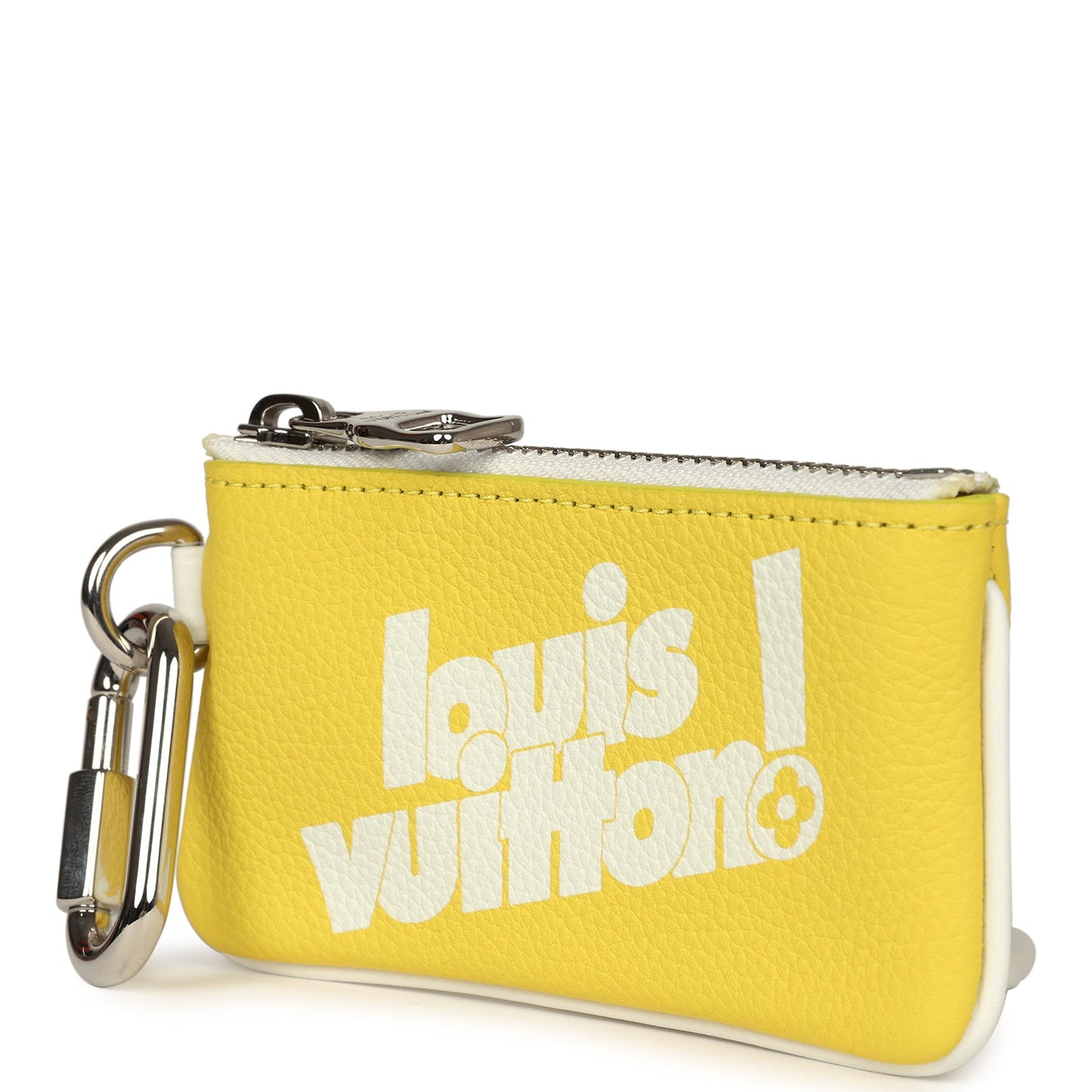 Louis Vuitton X Virgil Abloh Everyday Key Pouch Yellow Leather Silver Hardware