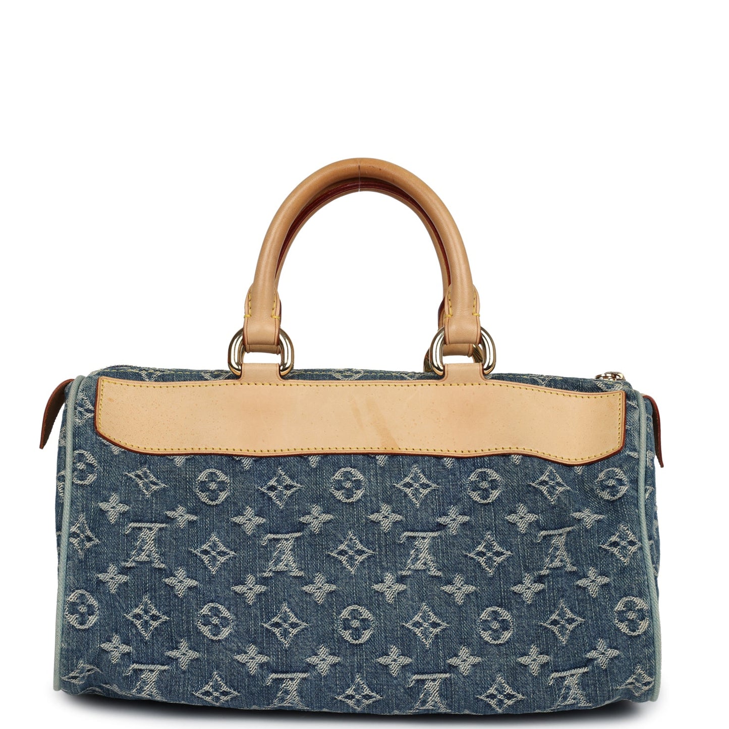 Vintage Louis Vuitton Neo Speedy Blue Denim Monogram Gold Hardware