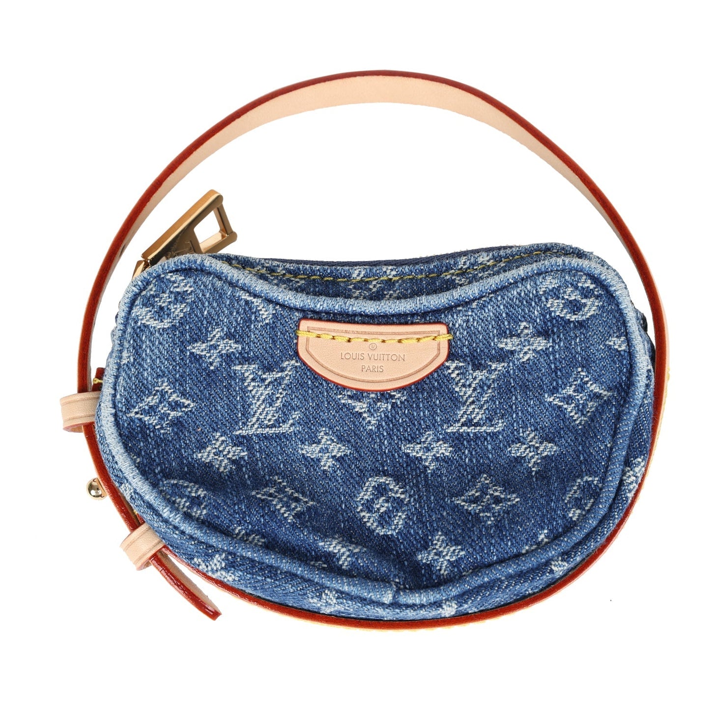 Louis Vuitton Croissant MM Blue Monogram Denim Gold Hardware