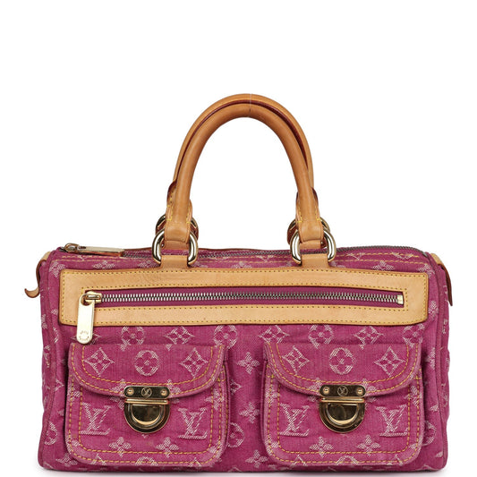 Vintage Louis Vuitton Neo Speedy Pink Denim Monogram Gold Hardware - Bob Flawless Skincare 