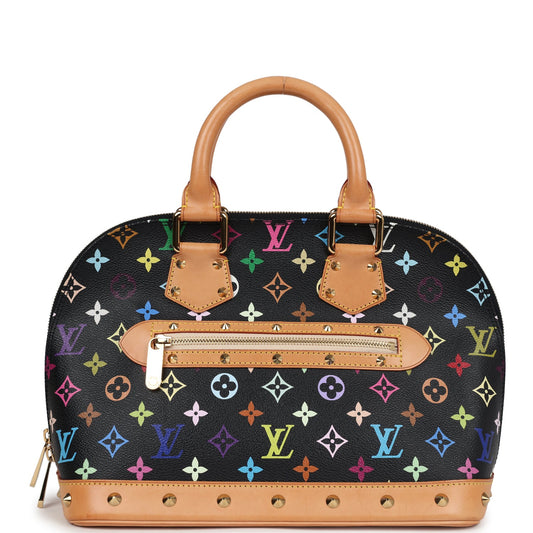 Vintage Louis Vuitton Alma PM Black Monogram Multicolor Gold Hardware - Bob Flawless Skincare 