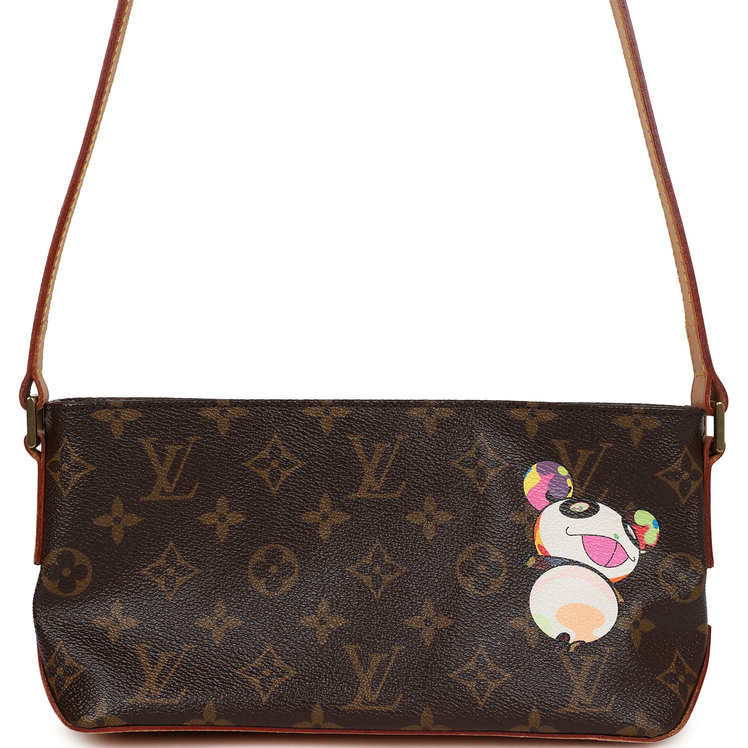 Vintage Louis Vuitton X Takashi Murakami Panda Troutter Brown Monogram Gold Hardware - Bob Flawless Skincare 