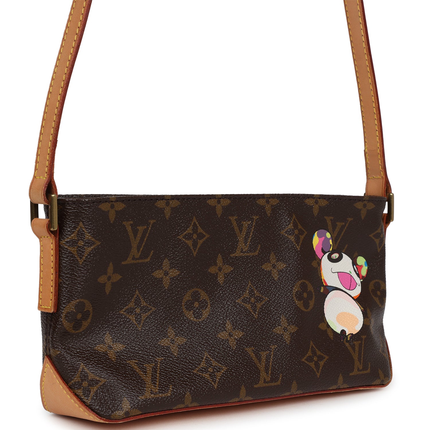 Vintage Louis Vuitton X Takashi Murakami Panda Troutter Brown Monogram Gold Hardware - Bob Flawless Skincare 