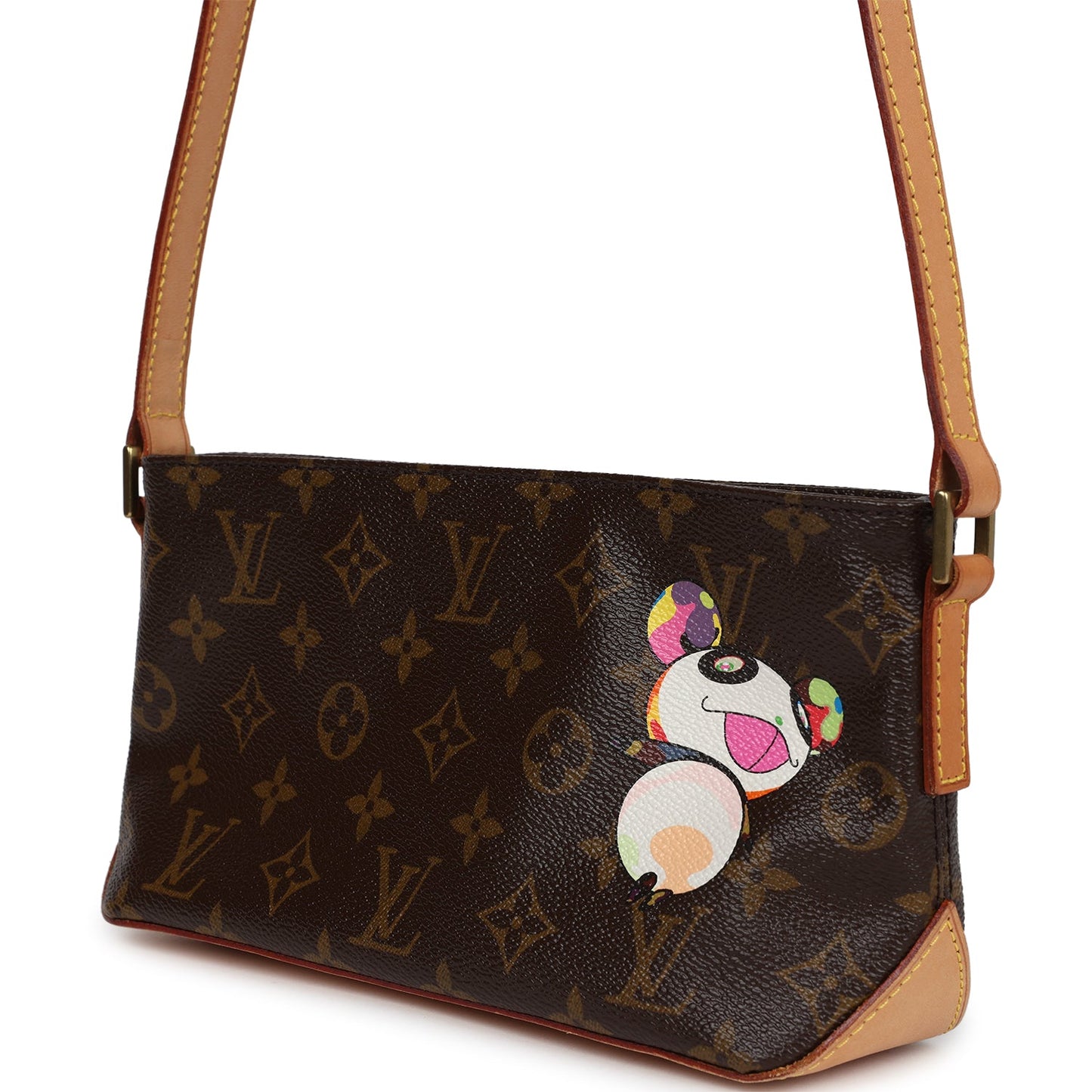 Vintage Louis Vuitton X Takashi Murakami Panda Troutter Brown Monogram Gold Hardware - Bob Flawless Skincare 