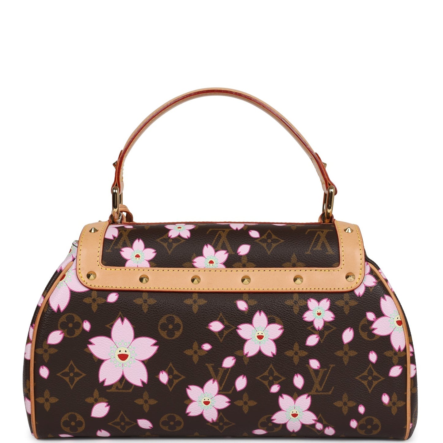 Vintage Louis Vuitton x Takashi Murakami Brown Monogram Cherry Blossom Sac Retro Gold Hardware - Bob Flawless Skincare 