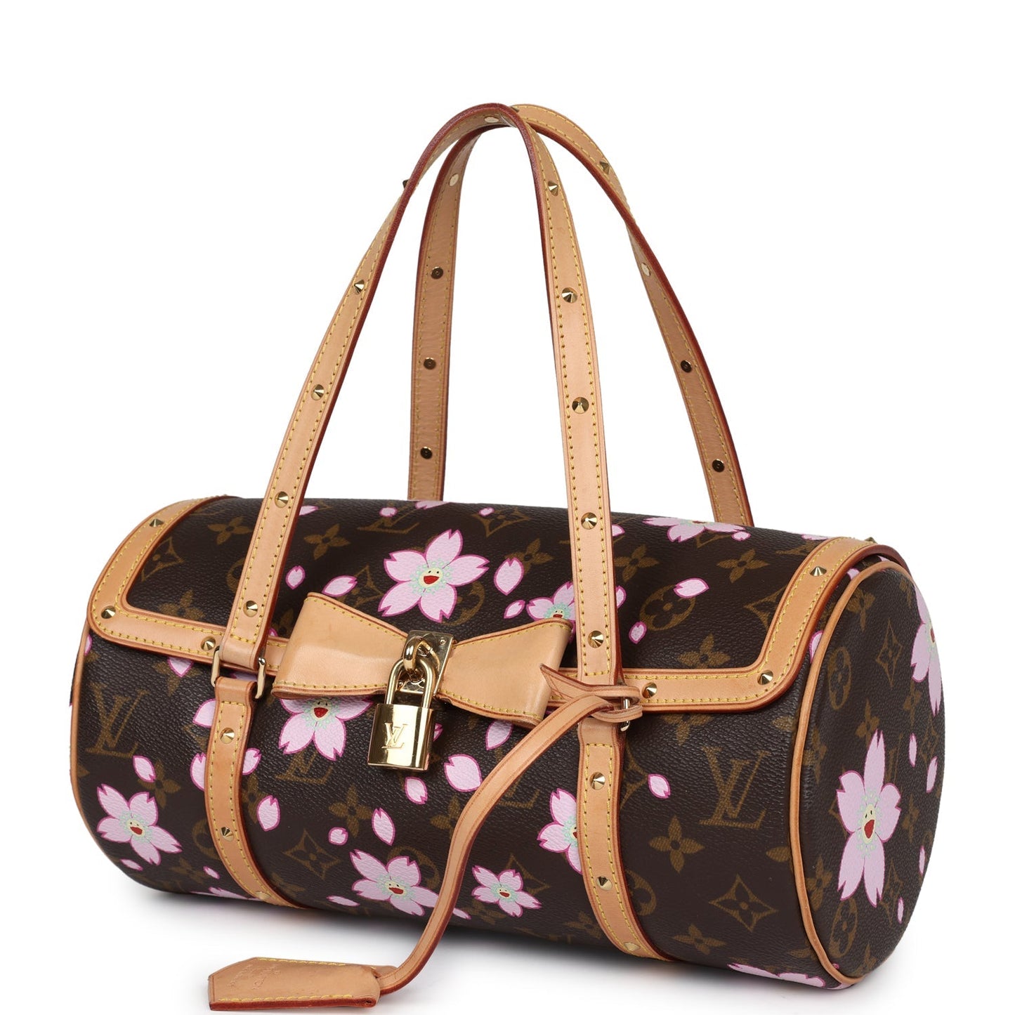 Vintage Louis Vuitton X Takashi Murakami Papillon Monogram Cherry Blossom Gold Hardware - Bob Flawless Skincare 