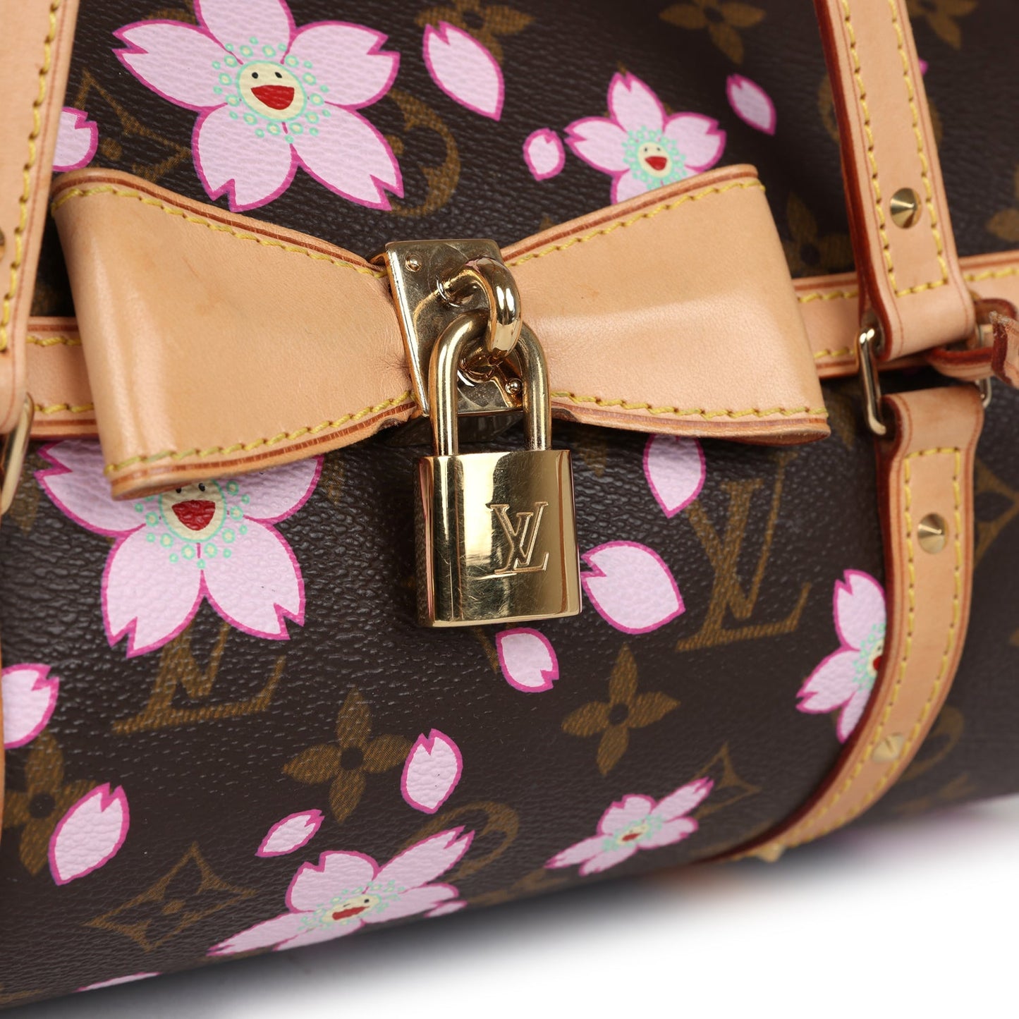 Vintage Louis Vuitton X Takashi Murakami Papillon Monogram Cherry Blossom Gold Hardware - Bob Flawless Skincare 