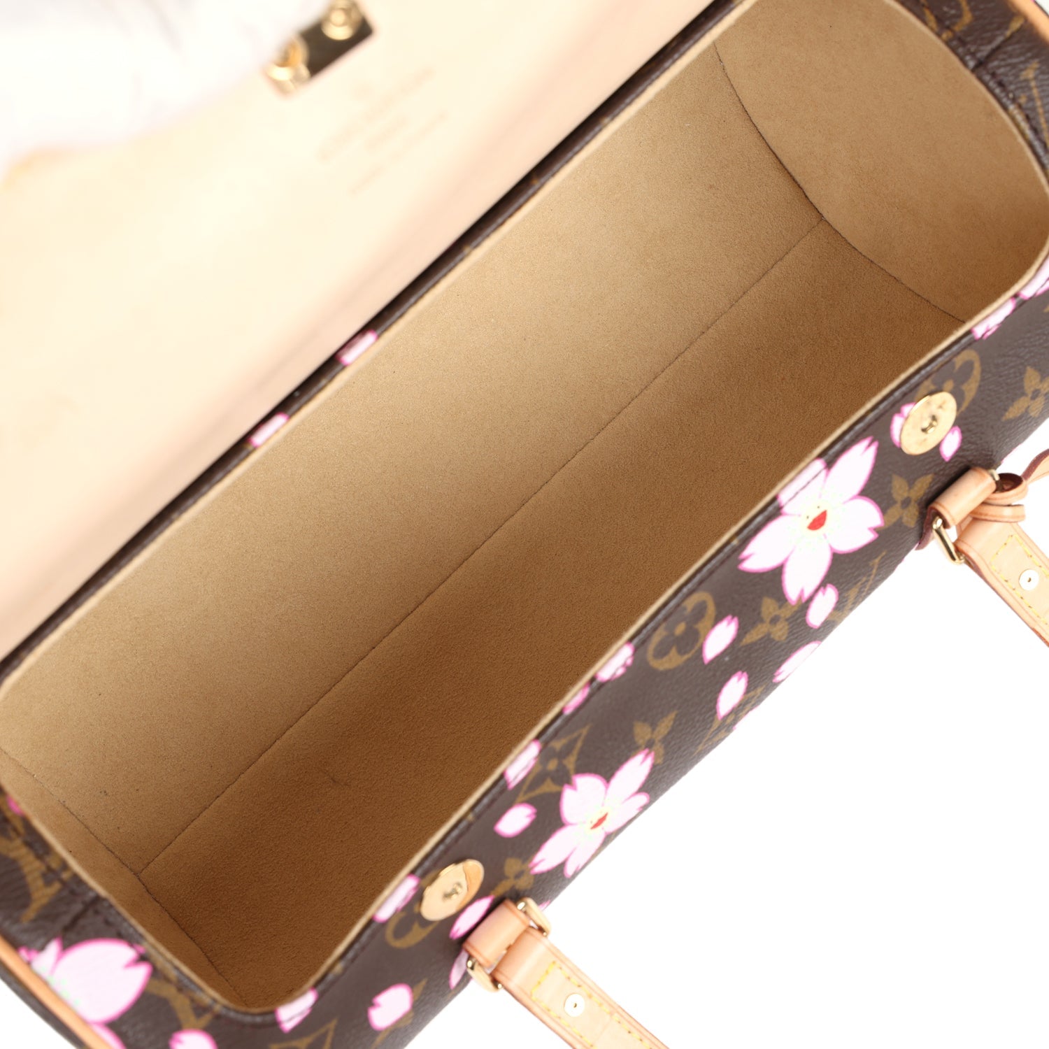 Vintage Louis Vuitton X Takashi Murakami Papillon Monogram Cherry Blossom Gold Hardware - Bob Flawless Skincare 