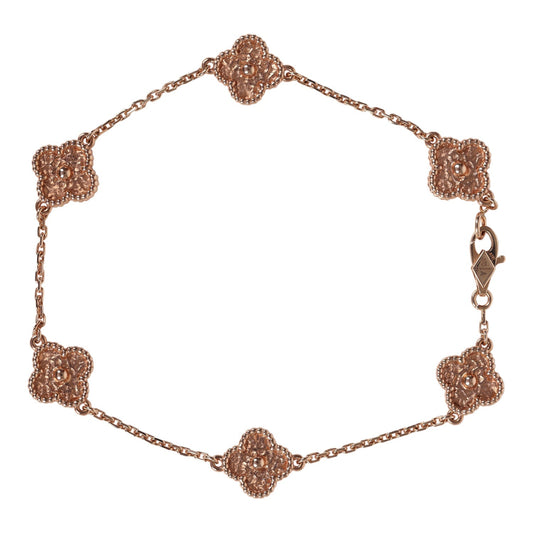 Van Cleef & Arpels Sweet Alhambra Bracelet 6 Motif Rose Gold