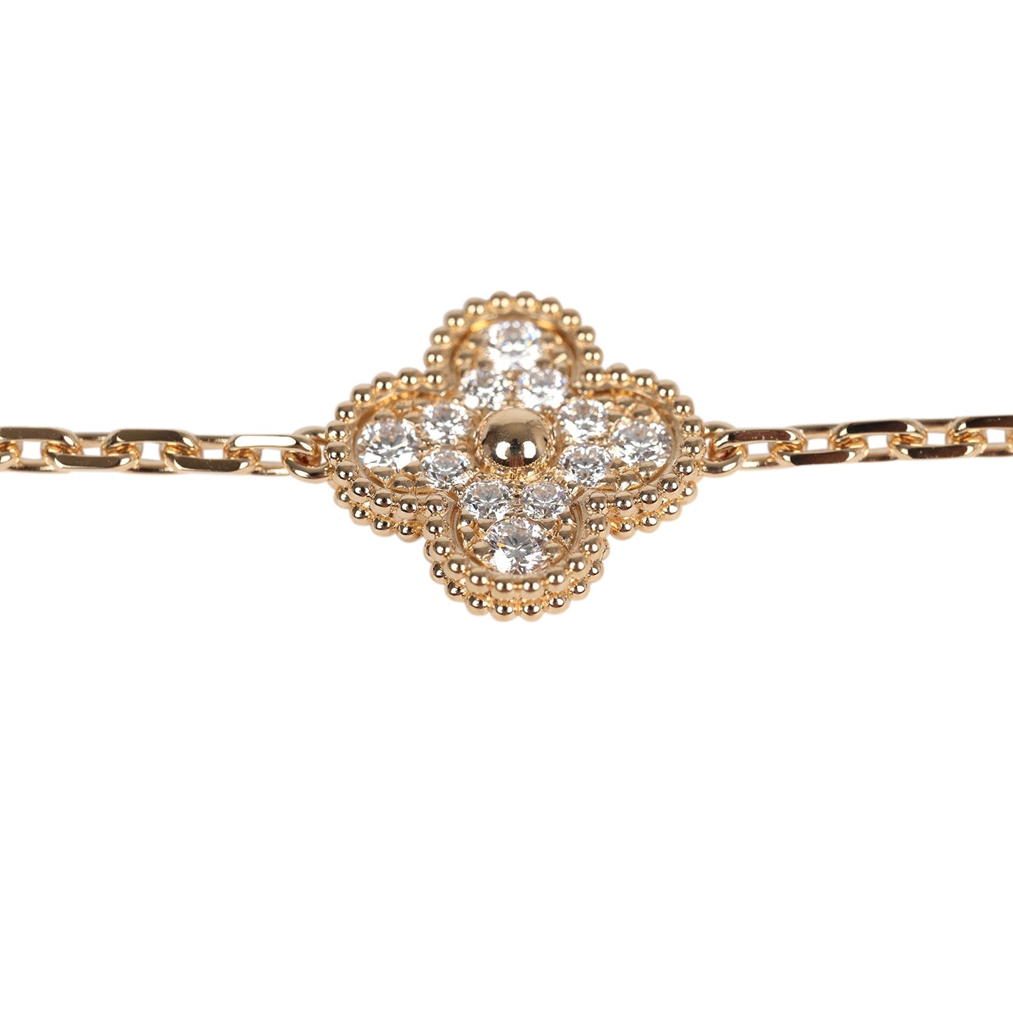 Van Cleef & Arpels Vintage Alhambra Diamond and Turquoise Bracelet - Bob Flawless Skincare 