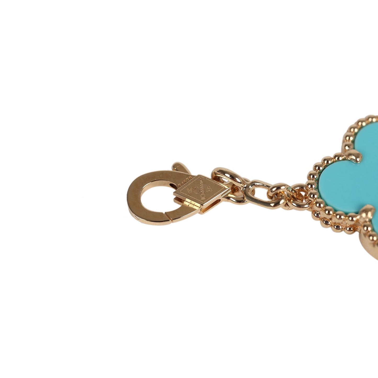 Van Cleef & Arpels Vintage Alhambra Diamond and Turquoise Bracelet - Bob Flawless Skincare 