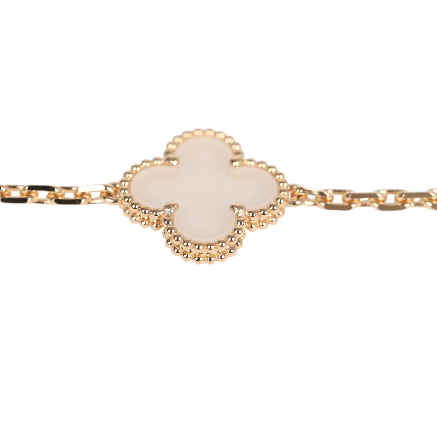 Van Cleef & Arpels Vintage Alhambra Rock Candy Crystal Bracelet 5 Motifs Yellow Gold - Bob Flawless Skincare 