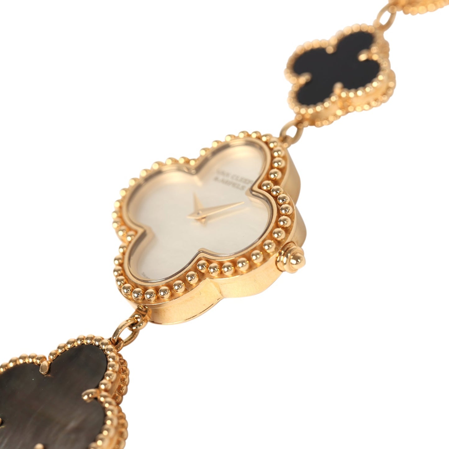 Van Cleef & Arpels Small Alhambra Watch Mother of Pearl & Onyx