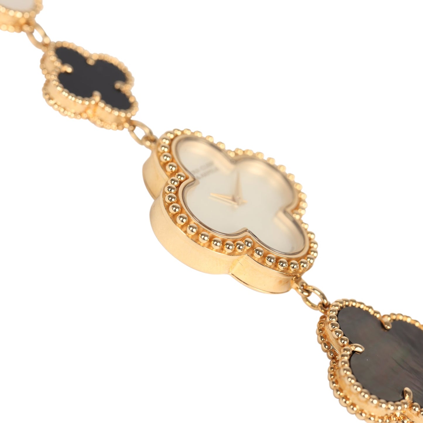 Van Cleef & Arpels Small Alhambra Watch Mother of Pearl & Onyx